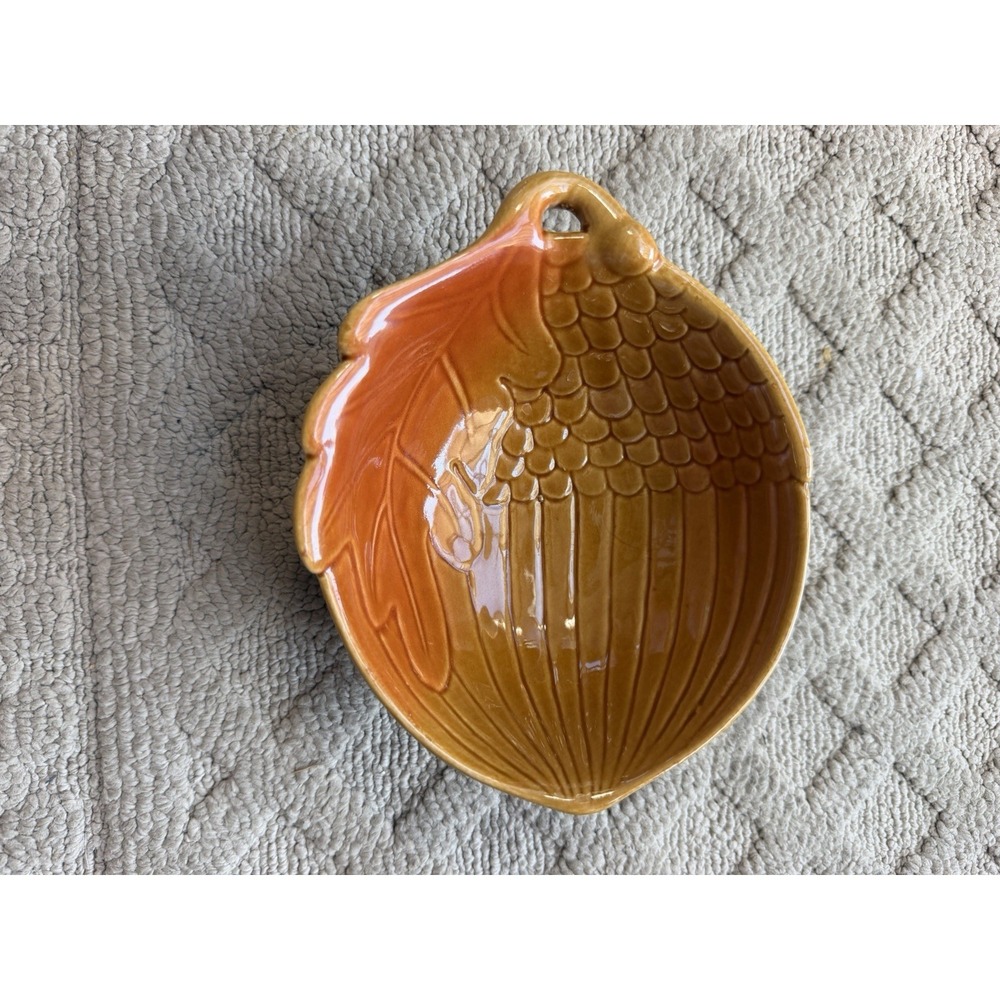 Hallmark Autumn Ceramic Glazed Festive Acorn Bowl